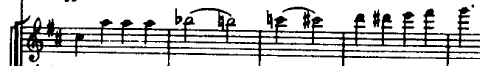 Mesures 184-188 du premier mouvement de la Symphonie nº4 de Haydn