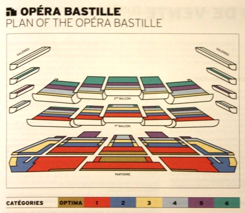 Plan de salle de Bastille 2012/2013
