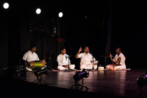 Musiciens lors du récital de Vidhya Subramanian