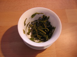 Les feuilles de thé après infusion